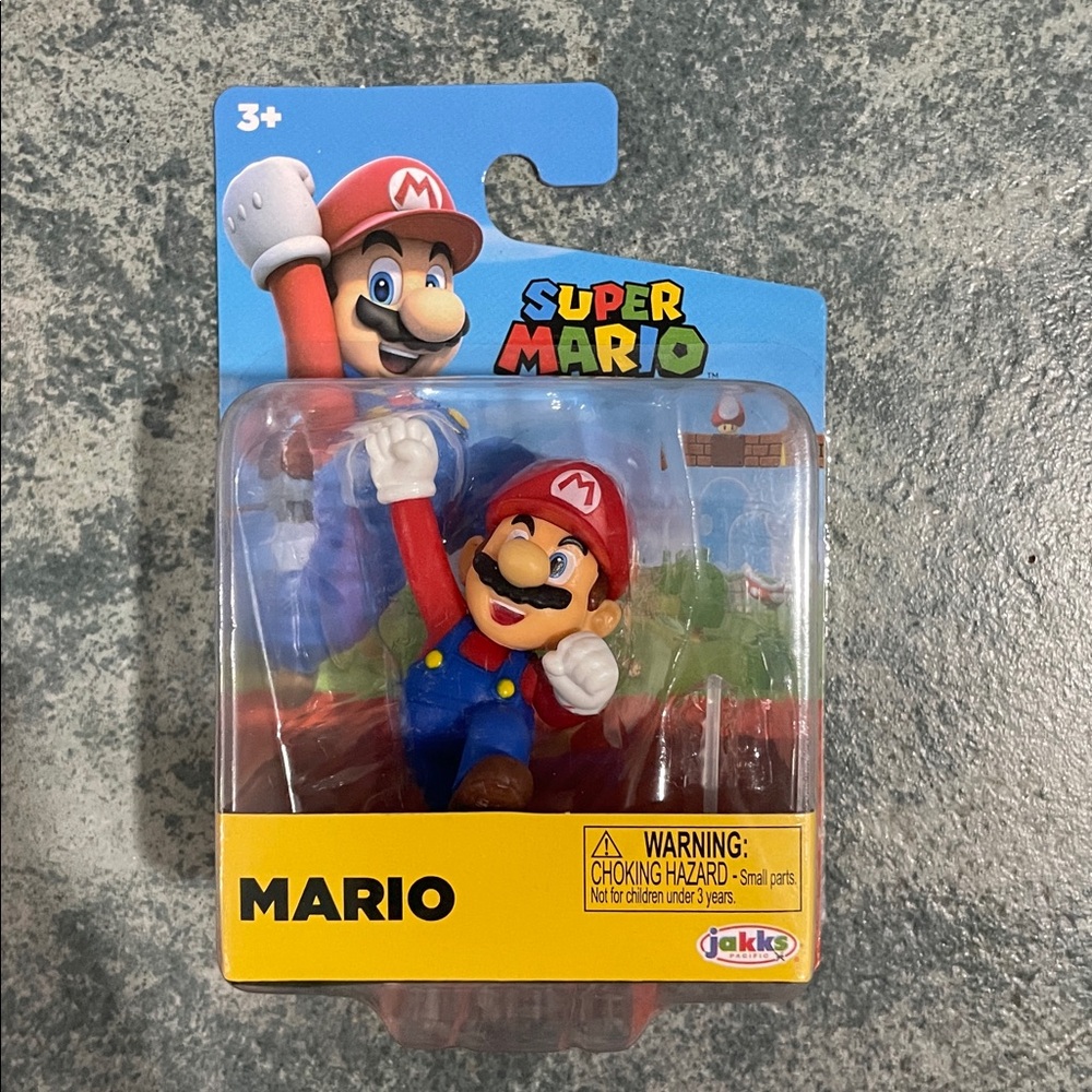 NEW Jakks Pacific World of Nintendo Super Mario 2.5-inch FIRE MARIO Mini-Figure